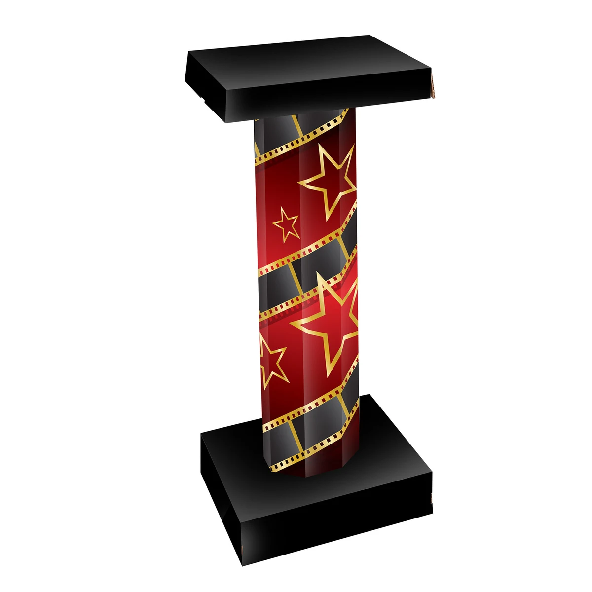 Red Carpet 3-D Short Column Props 1