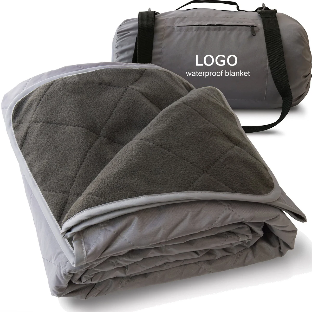 Waterproof Polar Fleece Foldable Camping Trip Blanket 1