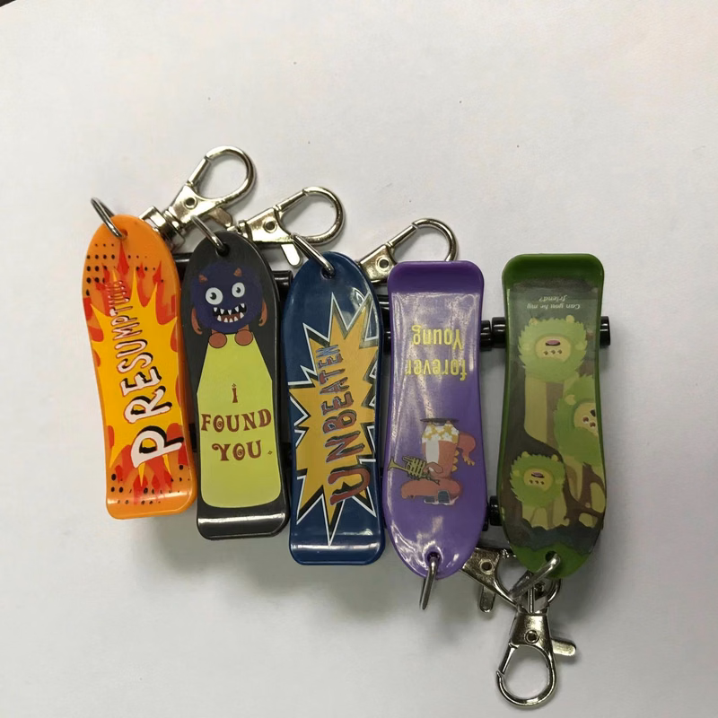 Plastic Skateboard Key Chain