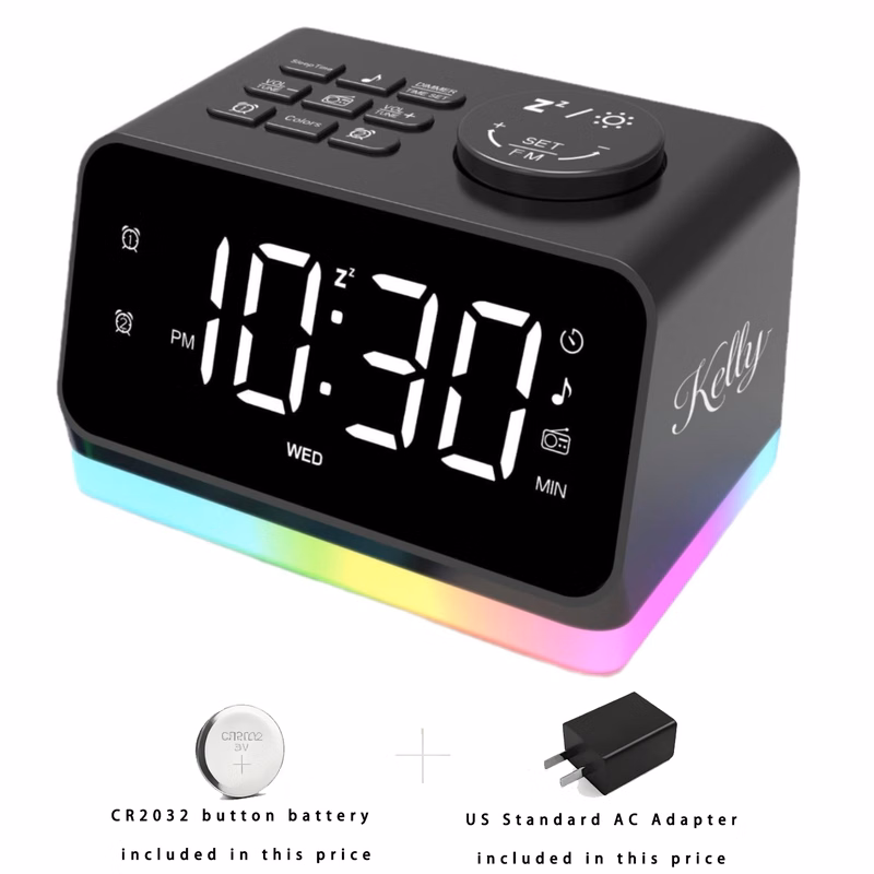 Plastic Radio Night Light Alarm Clock