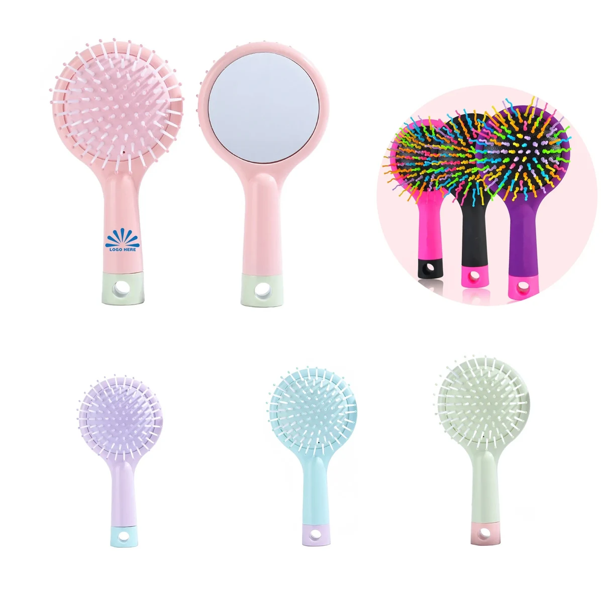 Custom Logo Mirror & Rainbow Comb 1