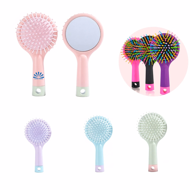 Custom Logo Mirror & Rainbow Comb