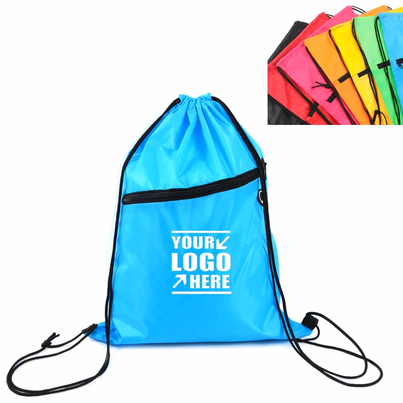 Casual Zipper Drawstring Backpack Bag