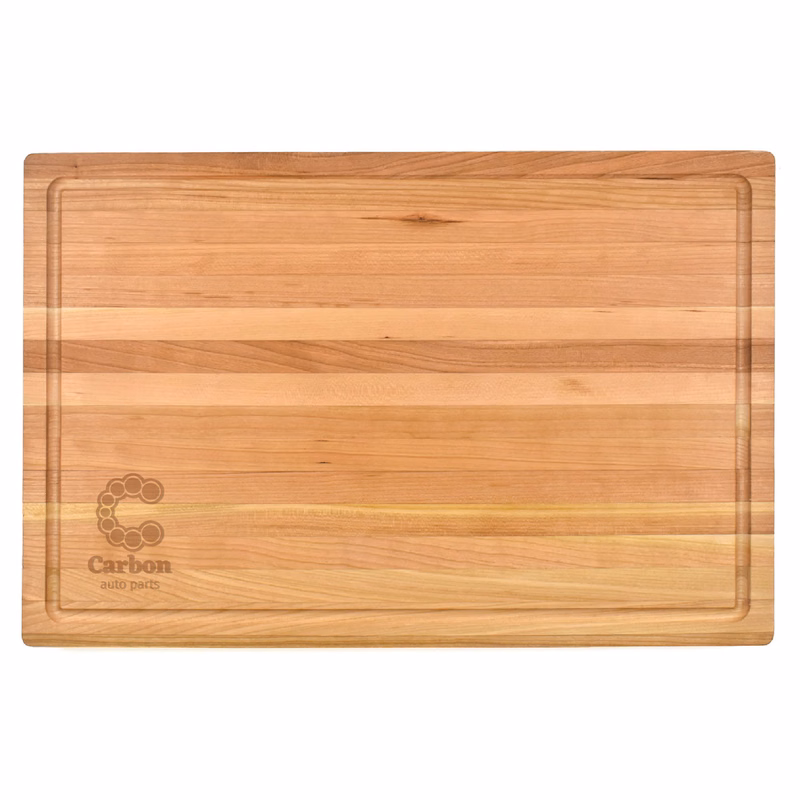12" x 18" x 1 1/4" Cherry Butcher Block with Juice Groove