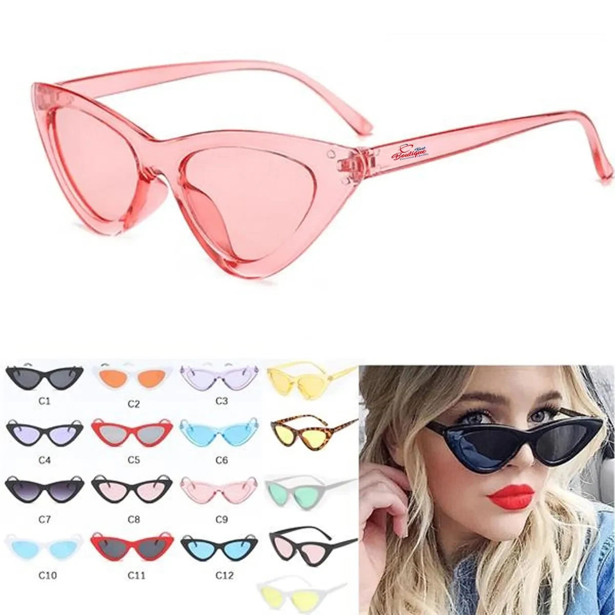 Vintage Fashion Shades Cat Eye Triangle Sunglasses 1