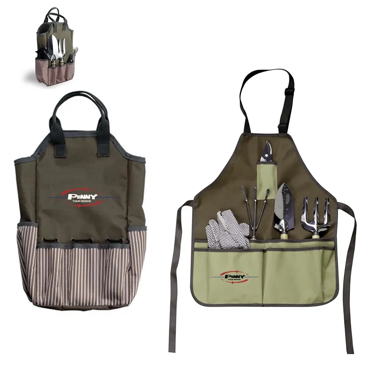 Oxford Cloth Gardening Aprons Work Tool Bag with Pockets 1