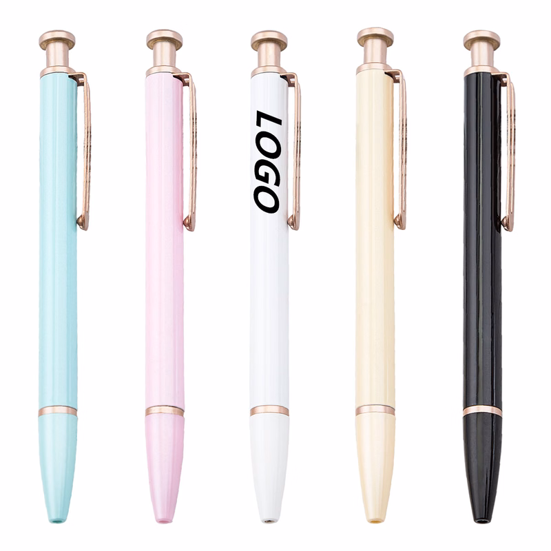 Promotional gift ball pen metal click action pen custom Logo