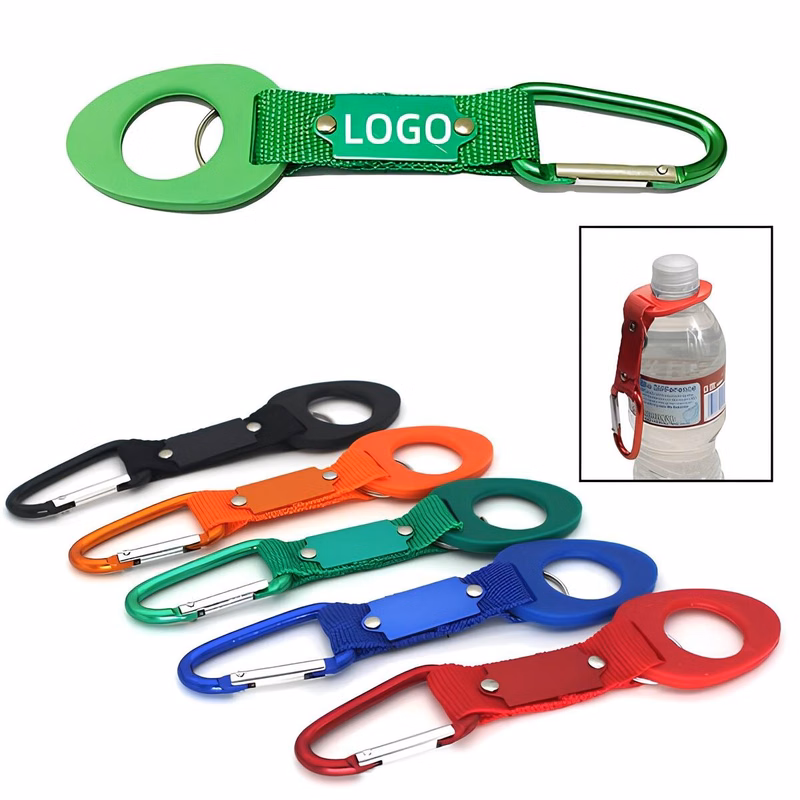 Strap Bottle Holder W/ Key Tag & Carabiner