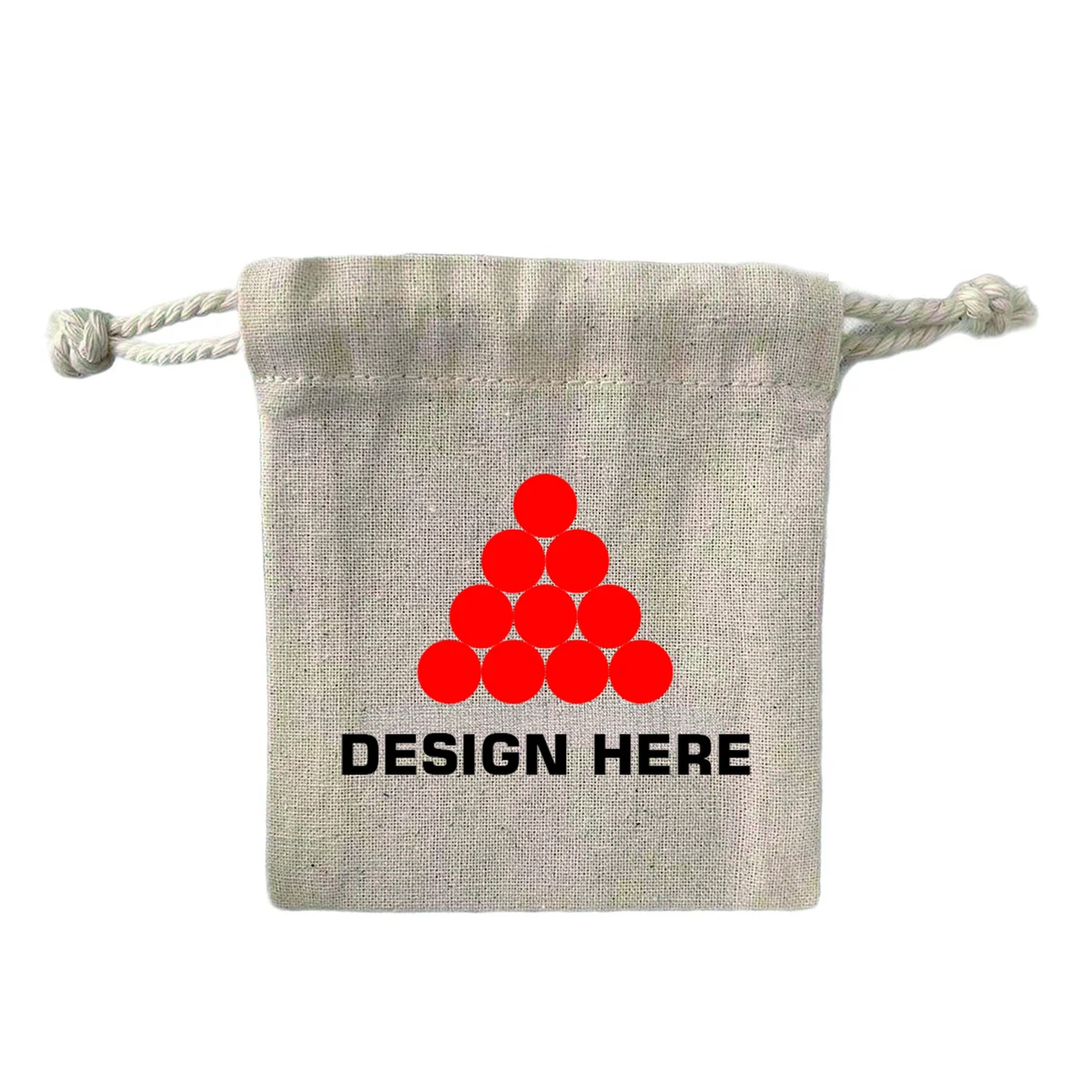 Eco-friendly Cotton Bags with drawstring Full Color 1