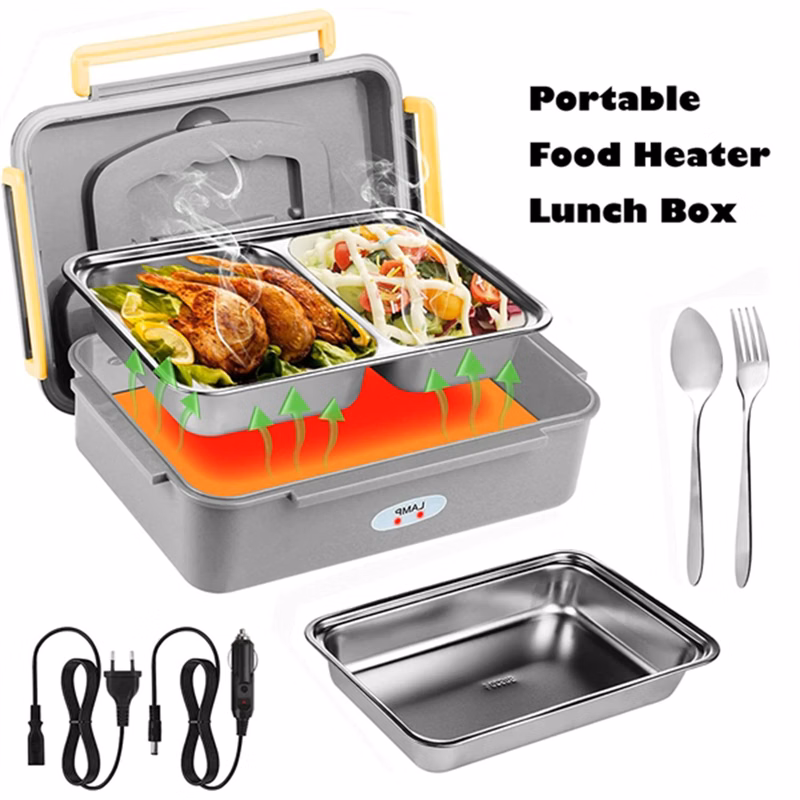 Portable 304 Stainless Steel Heated Lunch Boxes