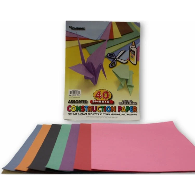 Construction Paper - 40 Sheets 9" x 12" 1