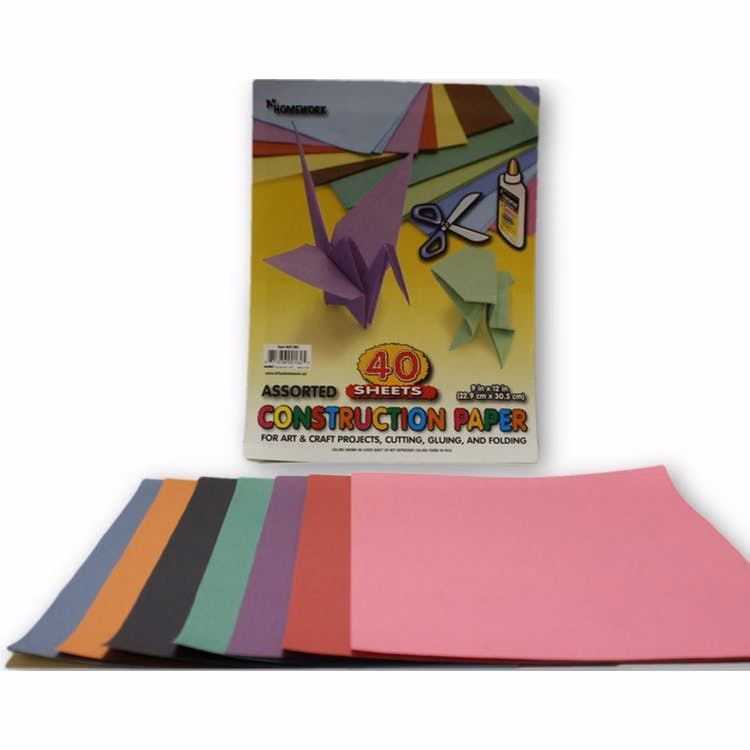 Construction Paper - 40 Sheets 9" x 12"