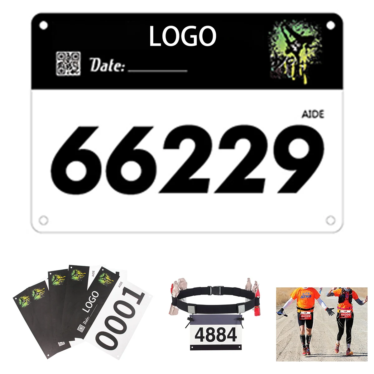 Running Paper Race Day Bibs MOQ 100PCS 1