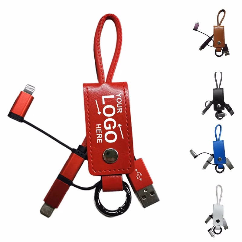 3 In 1 Data Cable With Keychain
