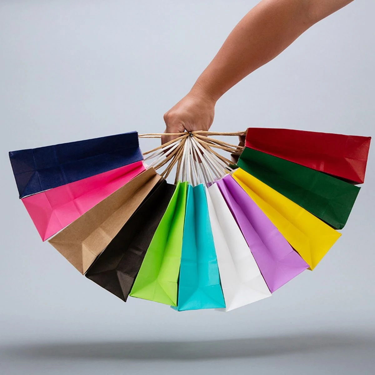 Multi-Size Kraft Paper Shopping Bags 1