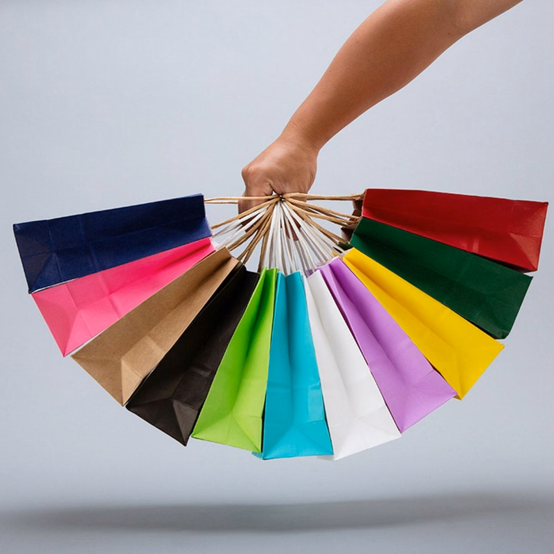 Multi-Size Kraft Paper Shopping Bags