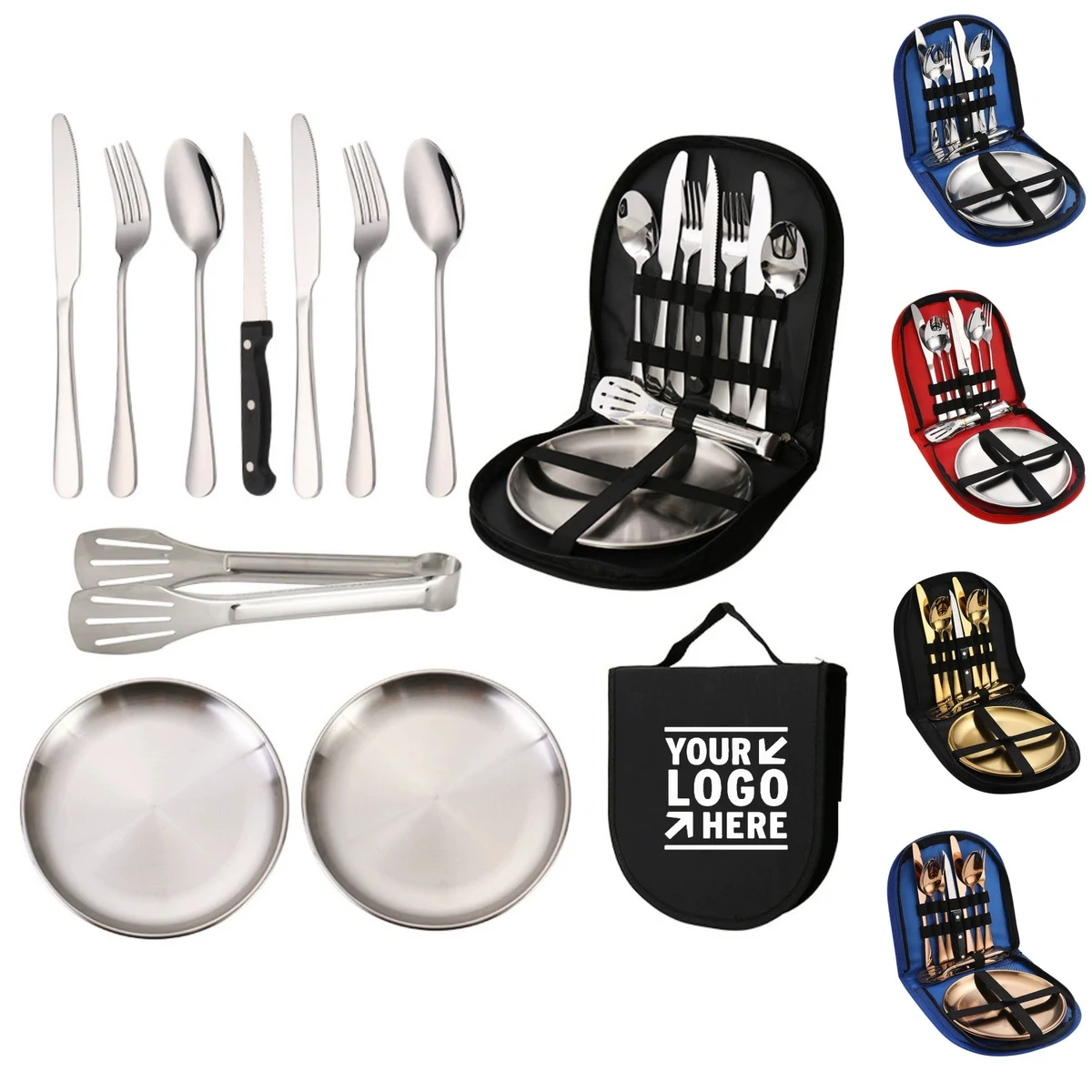 Stainless Steel Picnic Camping Tableware Set 1