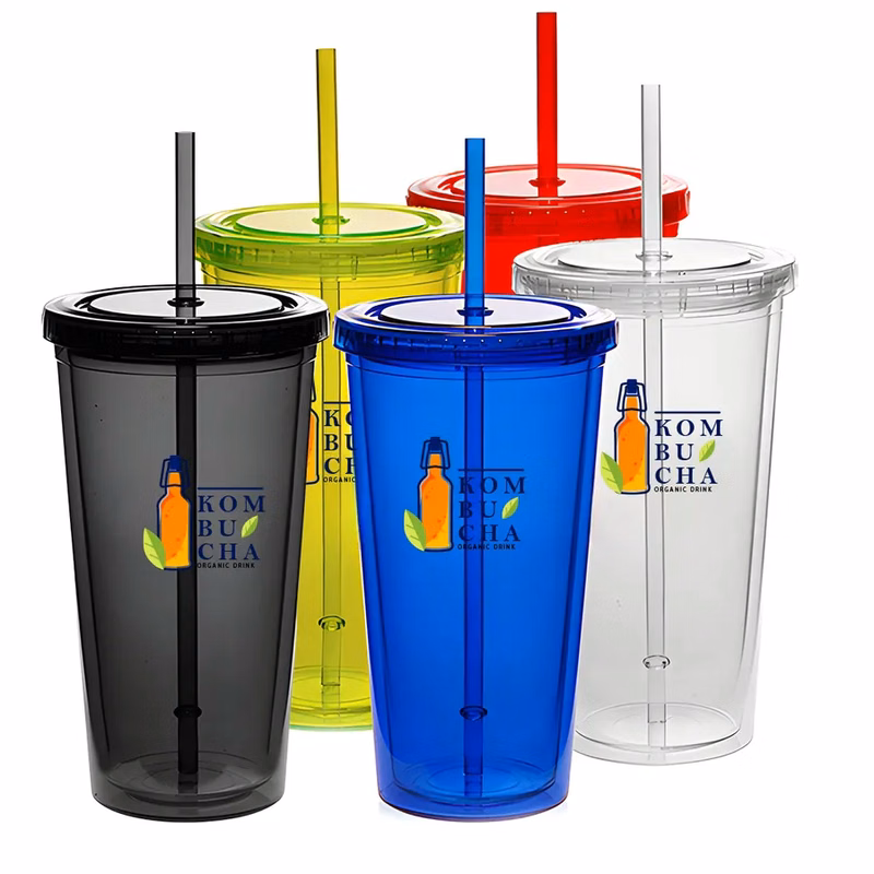 20 Oz Vibrant Sip Tumblers with Straw