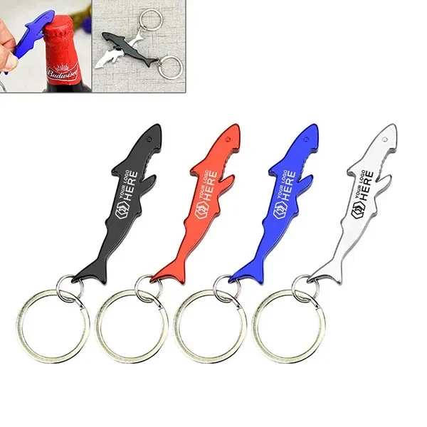 Aluminum Shark Shape Keychains 1