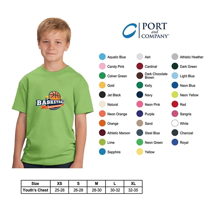 Port & Company Youth Tagless Cotton T-Shirt 1