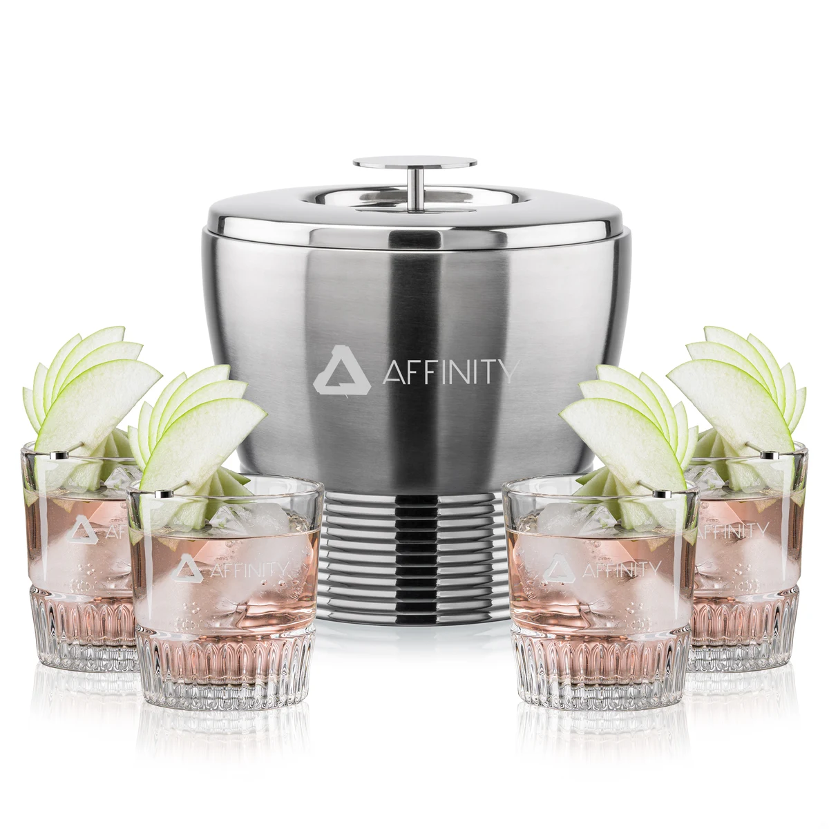 Genoa Ice Bucket & Newkirk On-the-Rocks Set 1