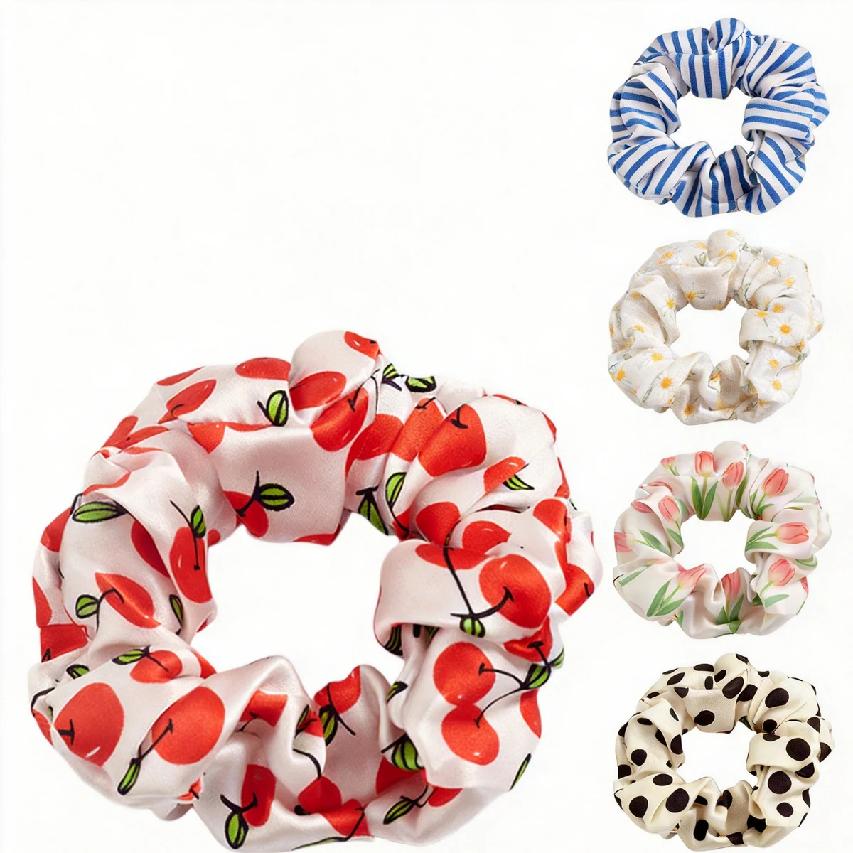 Full Color Printed Scrunchie Hair Tie 1