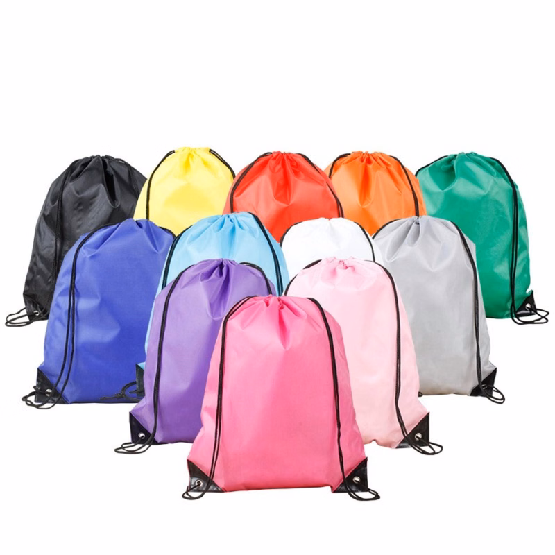Polyester Shopping Drawstring Backpack Bag