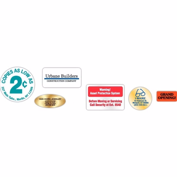 Labels - Weatherproof/Laminated Stock