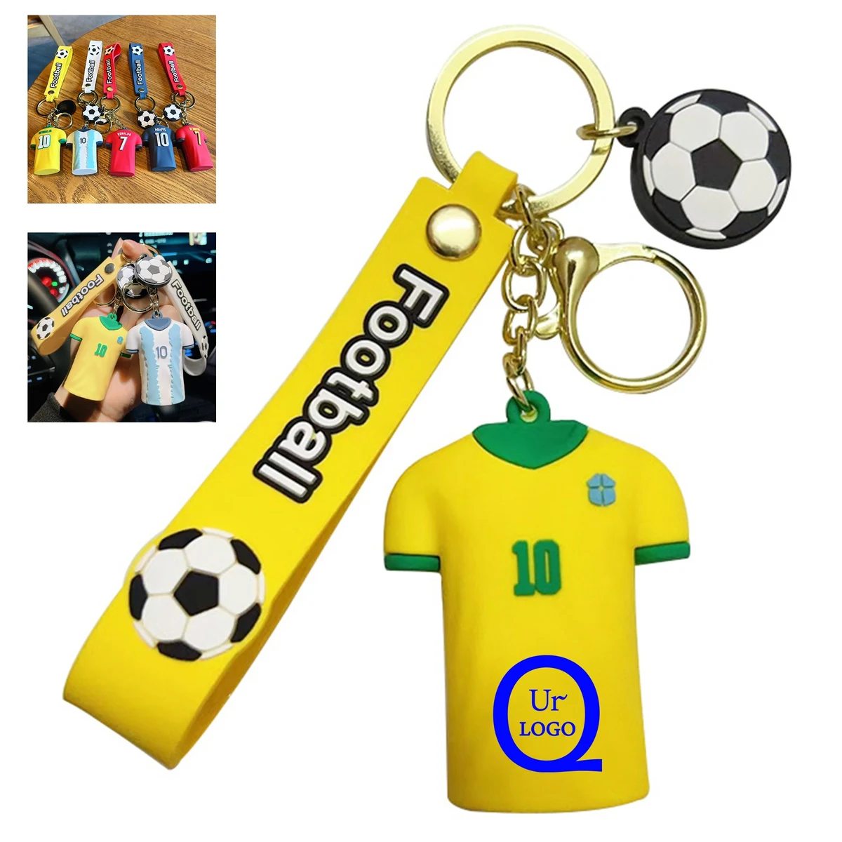 Custom Pvc Football Jersey Keychain 1