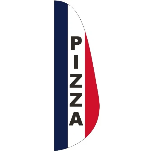 "PIZZA" 3' x 10' Message Feather Flag 1