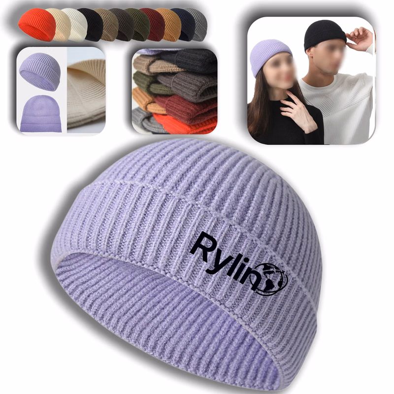 Autumn Winter Short One-Piece Seamless Knitted Sailor Cap