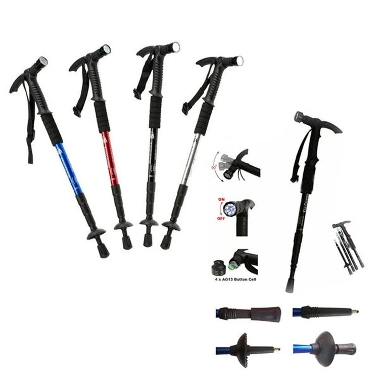 9 LED Light Shock Trekking Pole 1