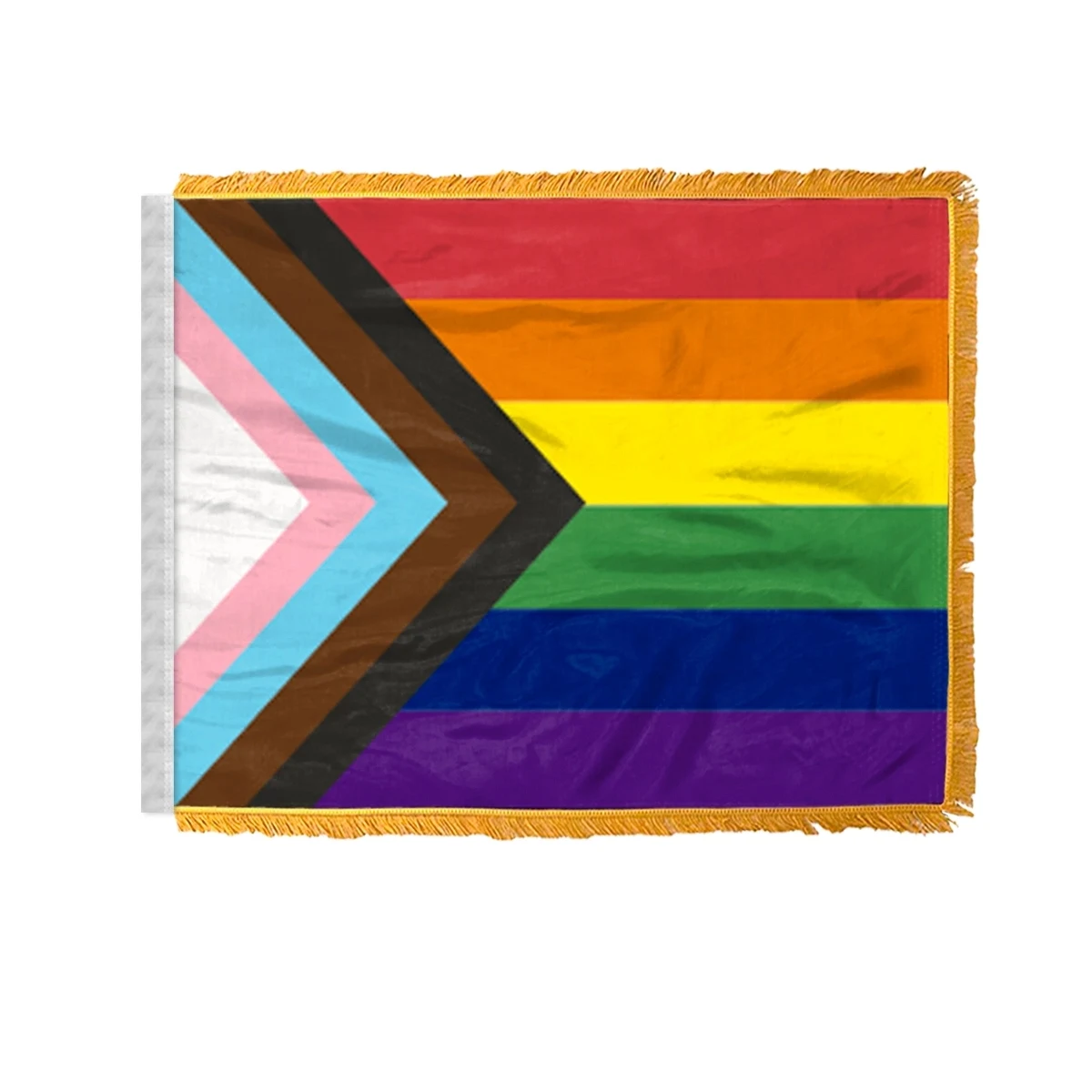 4" x 6" 1 ply wPoly Progressive Pride Antenna Flag 1