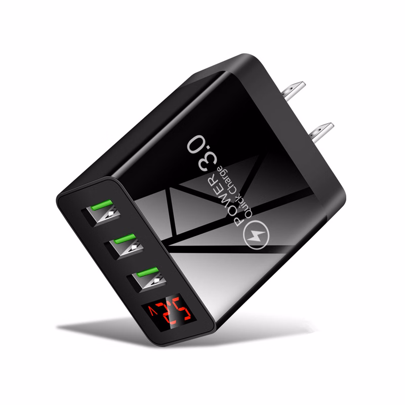 Digital Display 3USB Charging Head