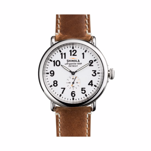 Shinola The Runwell Leather Strap Watch