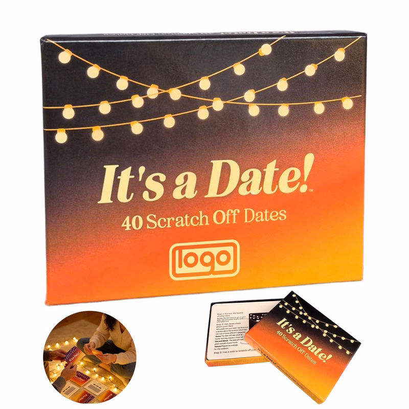40-Pack Creative Scratch Off Date Cards for Couples