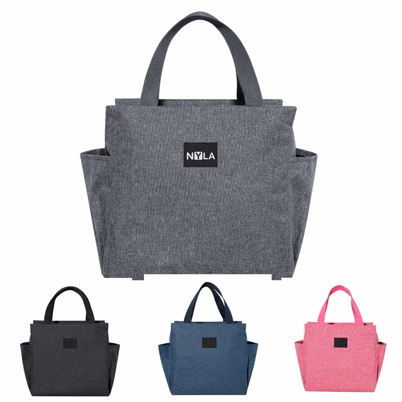 Portable Lunch Cooler Bag w/ Side Pockets