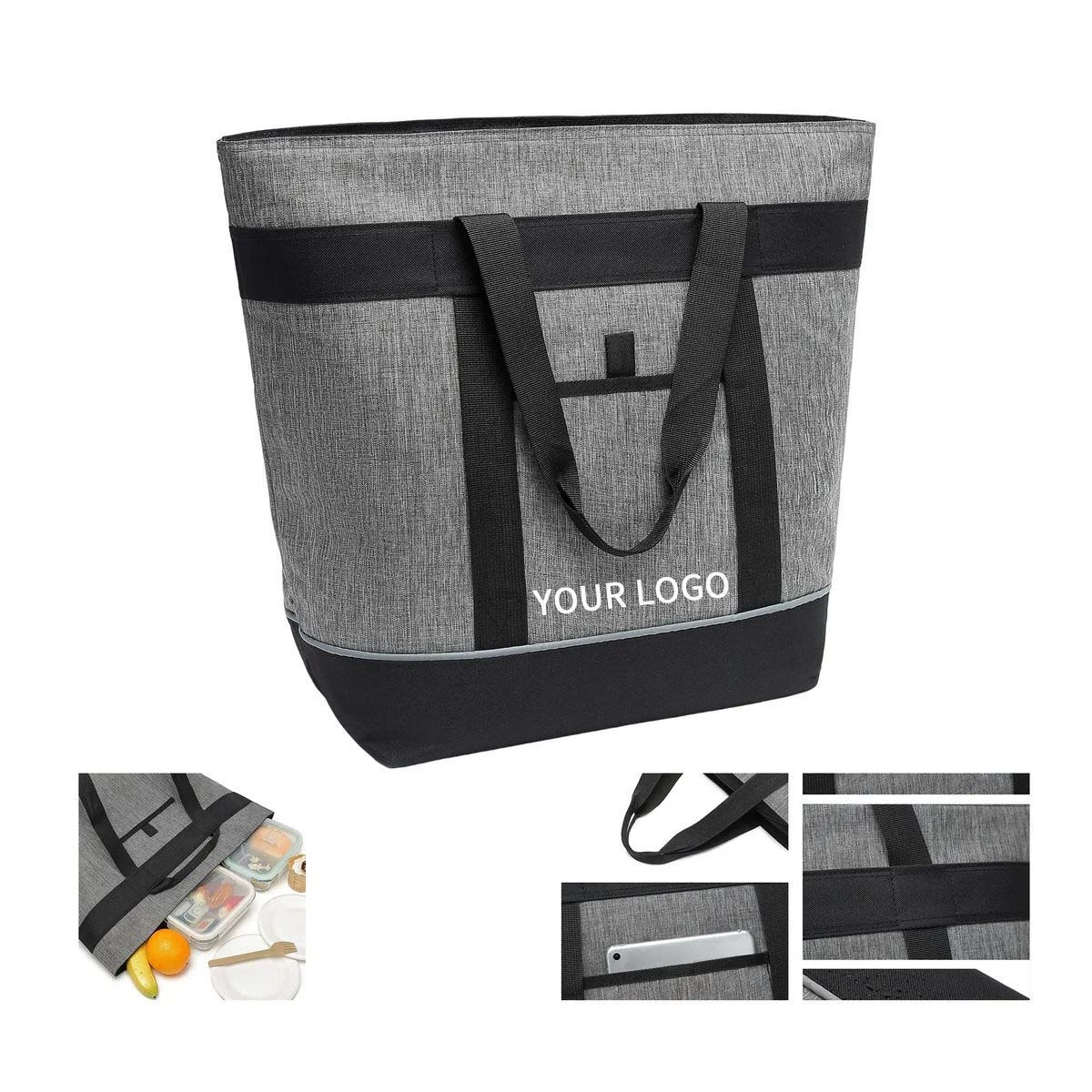 Durable Food Storage Lunch Bag with Metal Zipper 1