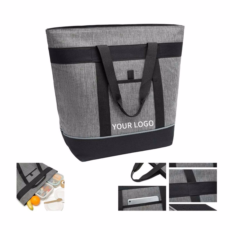 Durable Food Storage Lunch Bag with Metal Zipper