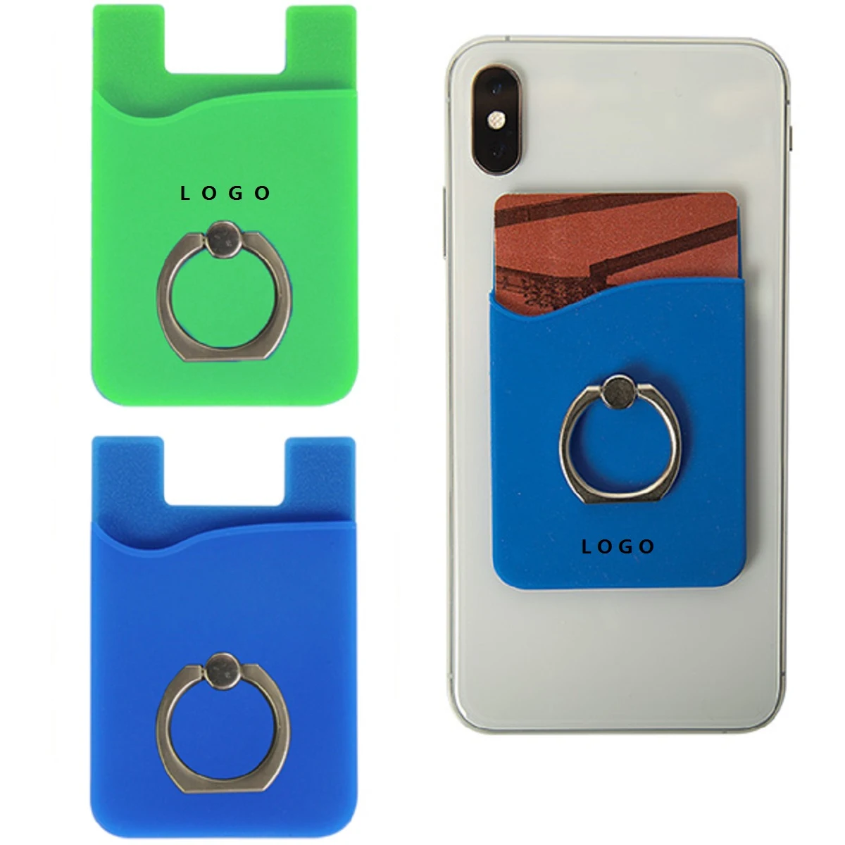 Silicone Phone Wallet With Ring 1