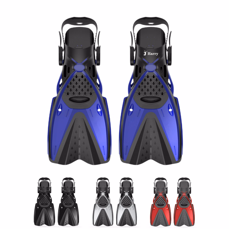 Adjustable Buckles Open Heel Snorkel Fins
