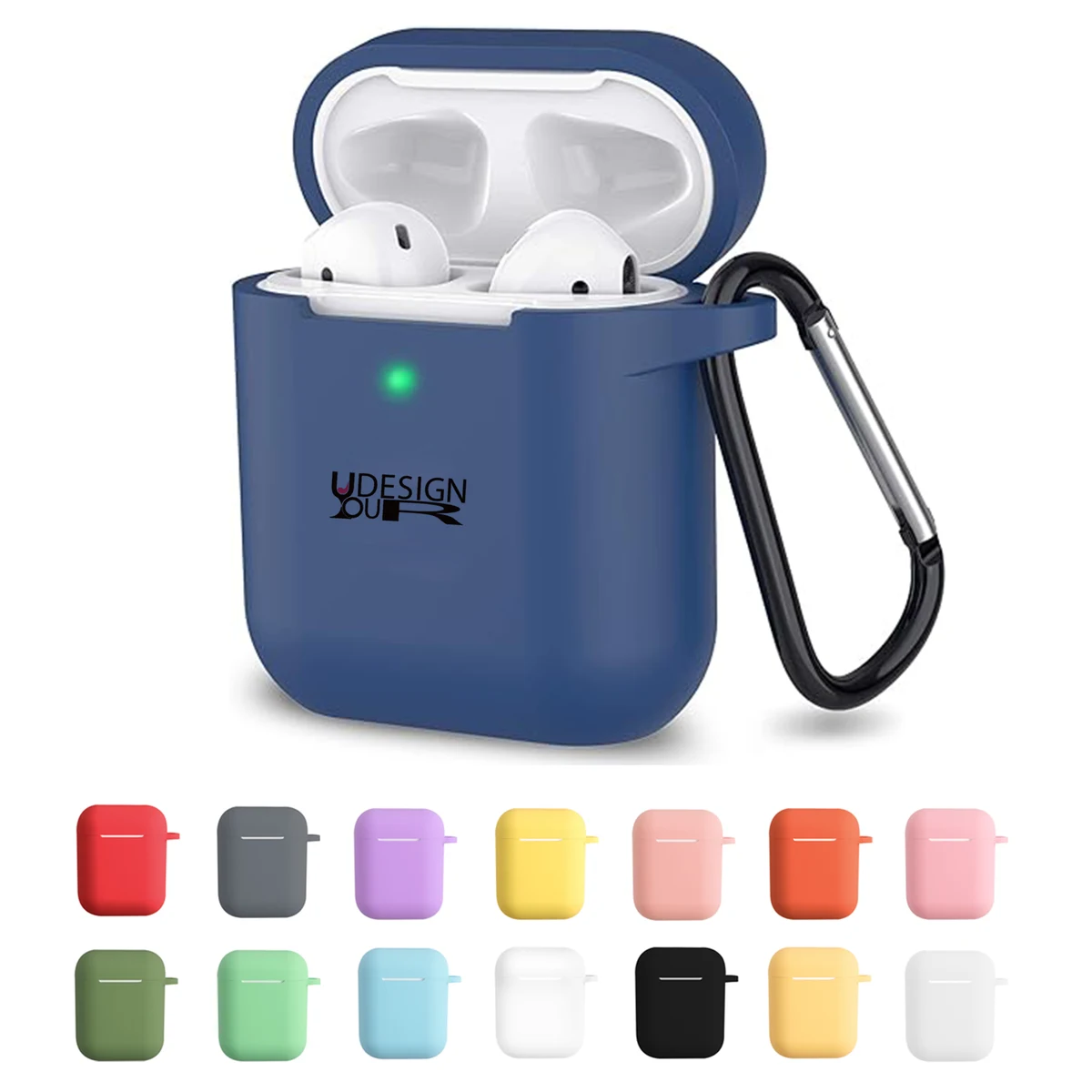 Silicone Earphone Case - Carabiner Clip, Secure Fit 1