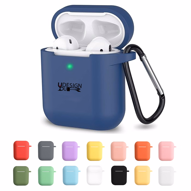 Silicone Earphone Case - Carabiner Clip, Secure Fit