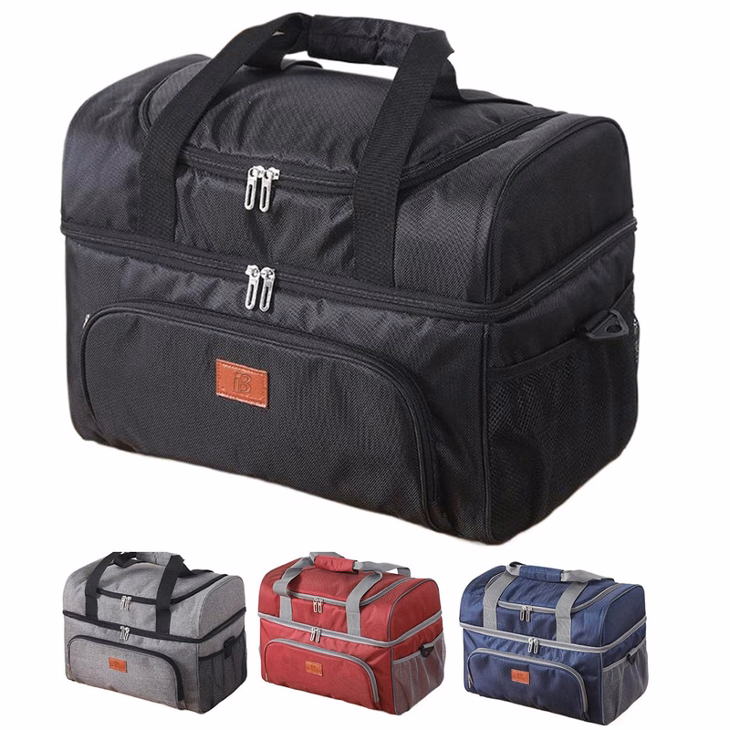 30L Oxford Insulated Cooler Bag w/ Handle for Picnic