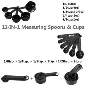 11 In 1 Plastic Measuring Cup and Spoon Set With Volume Mark 1