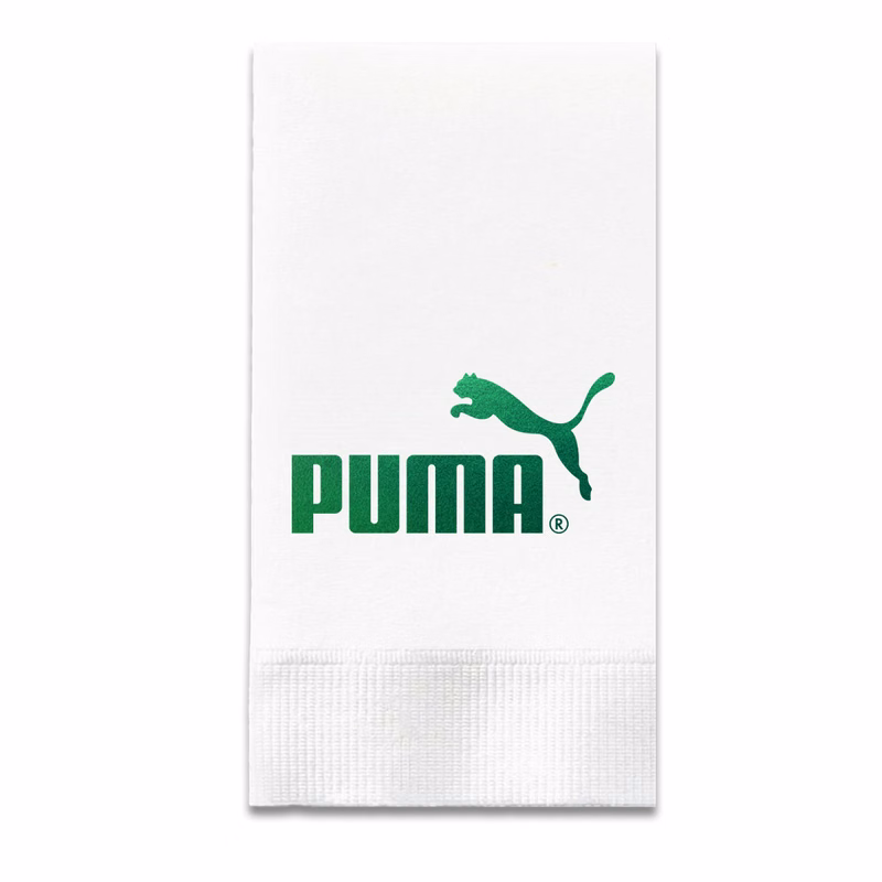 Foil Stamped 3-Ply White Dinner Napkin - 1/8 Fold, FSC Certified