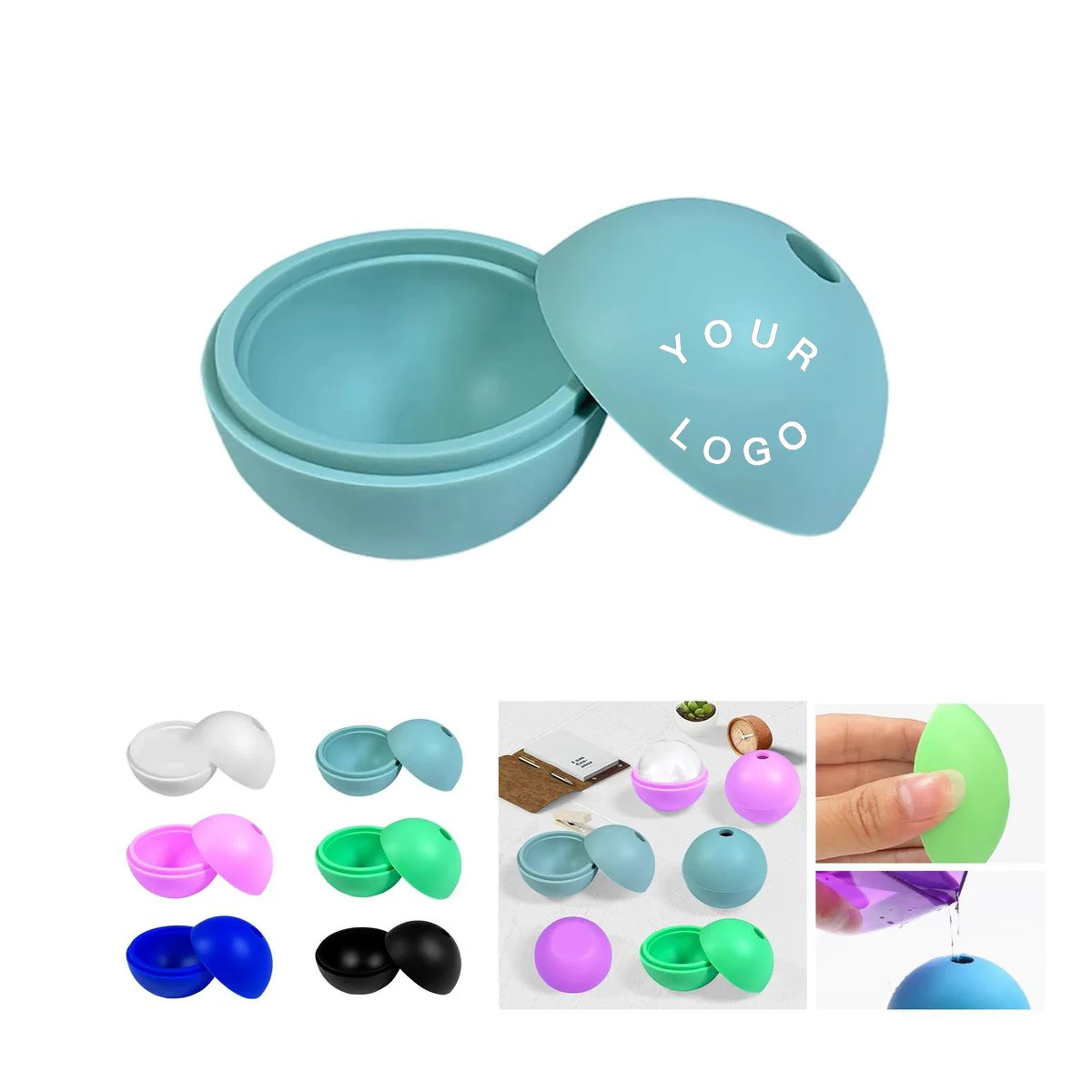 Easy Release Silicone Ice Ball Tray for Beverages 1