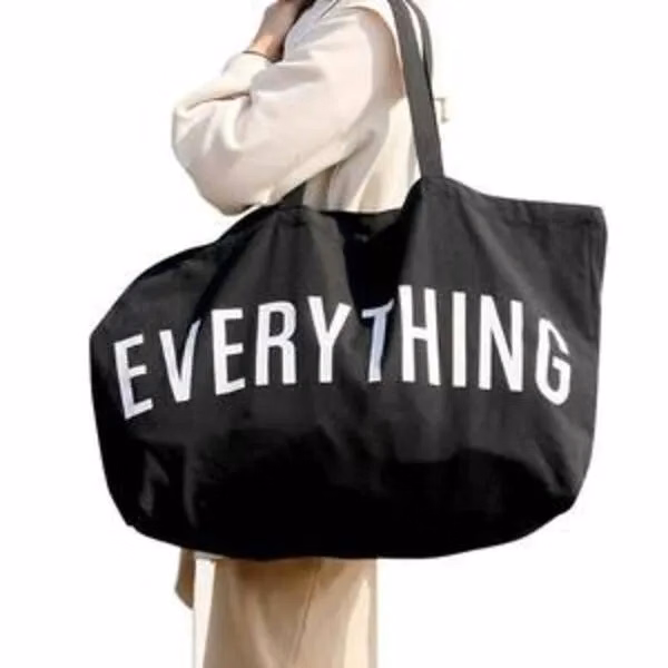Large Personalized Cotton Everything Canvas Tote