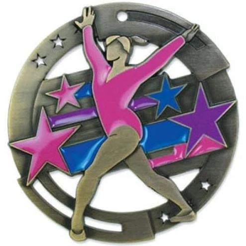 Gymnastics M3XL Die Cast Medal - 2-3/4" 1
