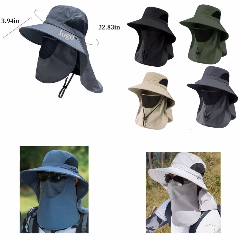 Breathable Outdoor Sun Cap With Face Guard
